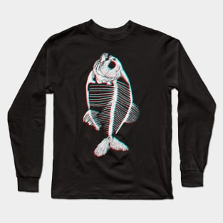 Memoria Amazonica - 3D Skeleton Piranha Long Sleeve T-Shirt